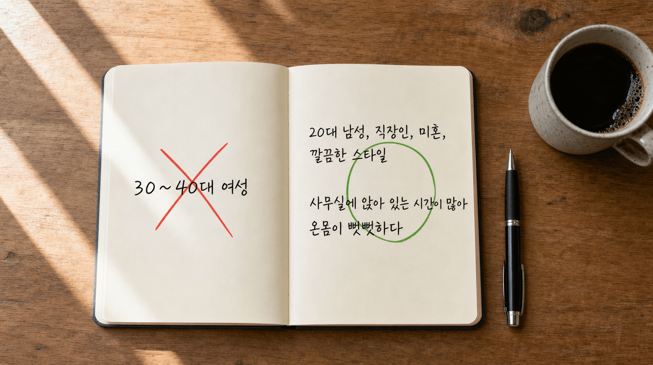 손님 목록을 상황까지 적은 손글씨 노트