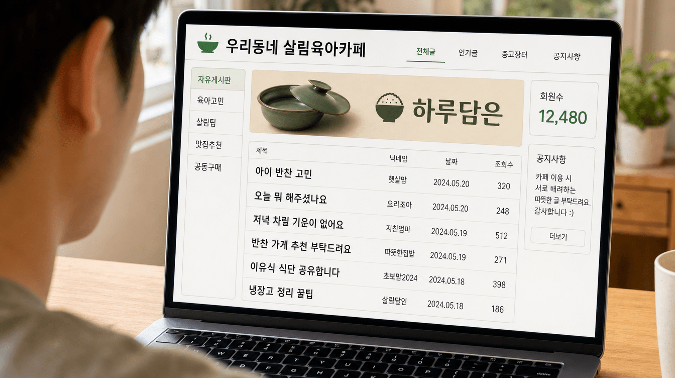 같은 고민을 가진 사람이 모인 커뮤니티 게시판